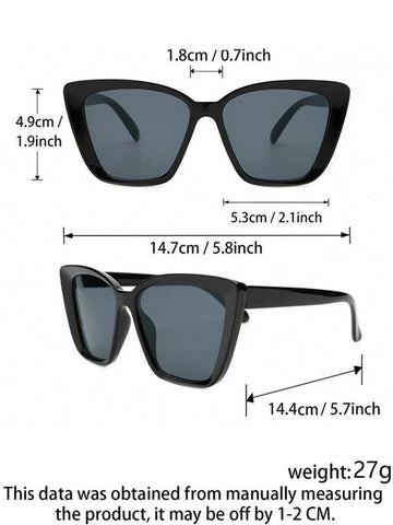 Women'S Trendy Cat Eye Frame Sunglasses, Trendy Casual Sunglasses for Everyday Use, Fashion Modern Accessories for Outdoor Activities, Sunglasses for Women