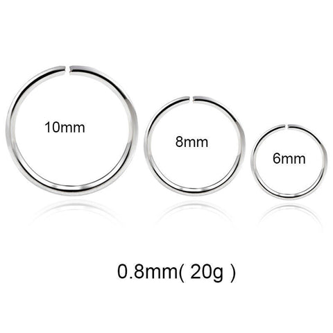 Stainless Steel Nose Ring 5 Colors Piercing Jewelry