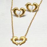 Lxalry 18K Gold Plated Heart Dolphins Mirror Jewelry Set  Hypoallergenic Skin Safe Necklace   Stud Earrings For Couple S Gift Daily Wear  Never Fade Adjustable Luxury With Precision Cast Symmetry