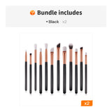 12-Piece Professional Eye Makeup Brush Set for Eyeshadow, Eyebrow, and Eyeliner Blending, eyeliner pencils