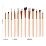 12-Piece Professional Eye Makeup Brush Set for Eyeshadow, Eyebrow, and Eyeliner Blending, eyeliner pencils