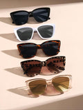 Women'S Trendy Cat Eye Frame Sunglasses, Trendy Casual Sunglasses for Everyday Use, Fashion Modern Accessories for Outdoor Activities, Sunglasses for Women